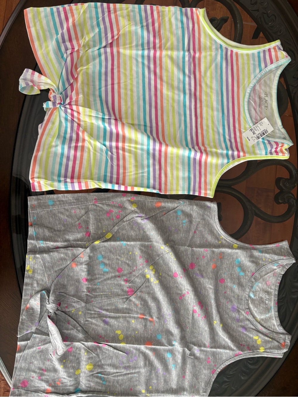 Place Girls' Rainbow Striped Sleeveless Tank Top
